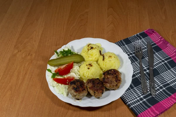 Chuletas Picadas Como Plato Principal Para Cena — Foto de Stock