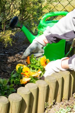 Baharda çiçek ekiyorum..