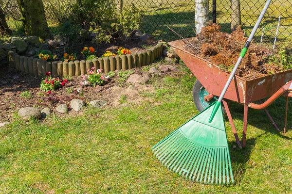 Spring cleaning in the garden.