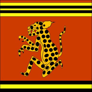 Jaguar. Yerli Amerikalıların etnik desenler: Aztek, İnka, Maya, Alaska yerliler (Meksika, Ekvador, Peru). Vektör çizim.