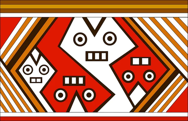 Espíritu Ethnic Patterns Native Americans Aztec Inca Maya Alaska Indians — Vector de stock