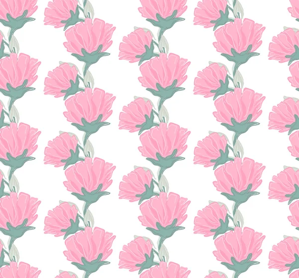 Çiçek seamless modeli. Elle çizilmiş yaratıcı çiçek. Çiçeği ile renkli sanatsal arka plan