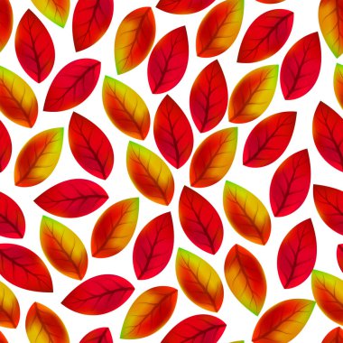 Düşen yapraklar ile çiçek seamless modeli. Sonbahar. Yaprak sonbaharda. Renkli sanatsal arka plan