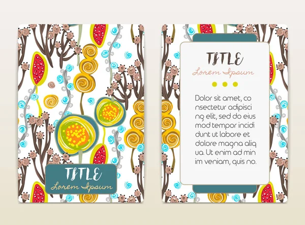 Kapak tasarımı çiçek desenli. El yaratıcı çiçek çekilmiş. Çiçeği ile renkli sanatsal arka plan