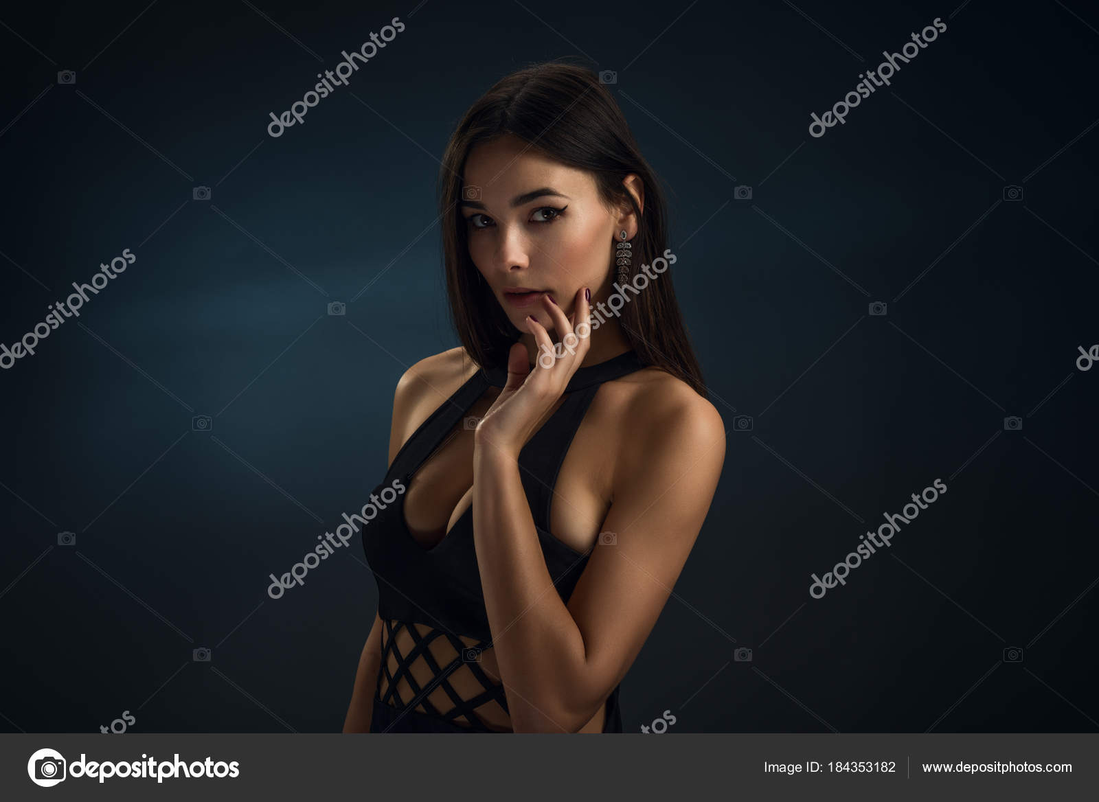 sexy girl with dark an Sexy girl with dark an