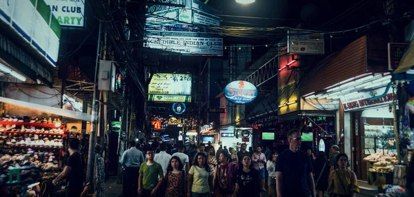 Evening Walking Street Mucha Gente Caminando Pattaya Caminar Por Noche — Foto de Stock