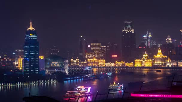 Shanghai Pudong noite rio Gráficos De Vetor