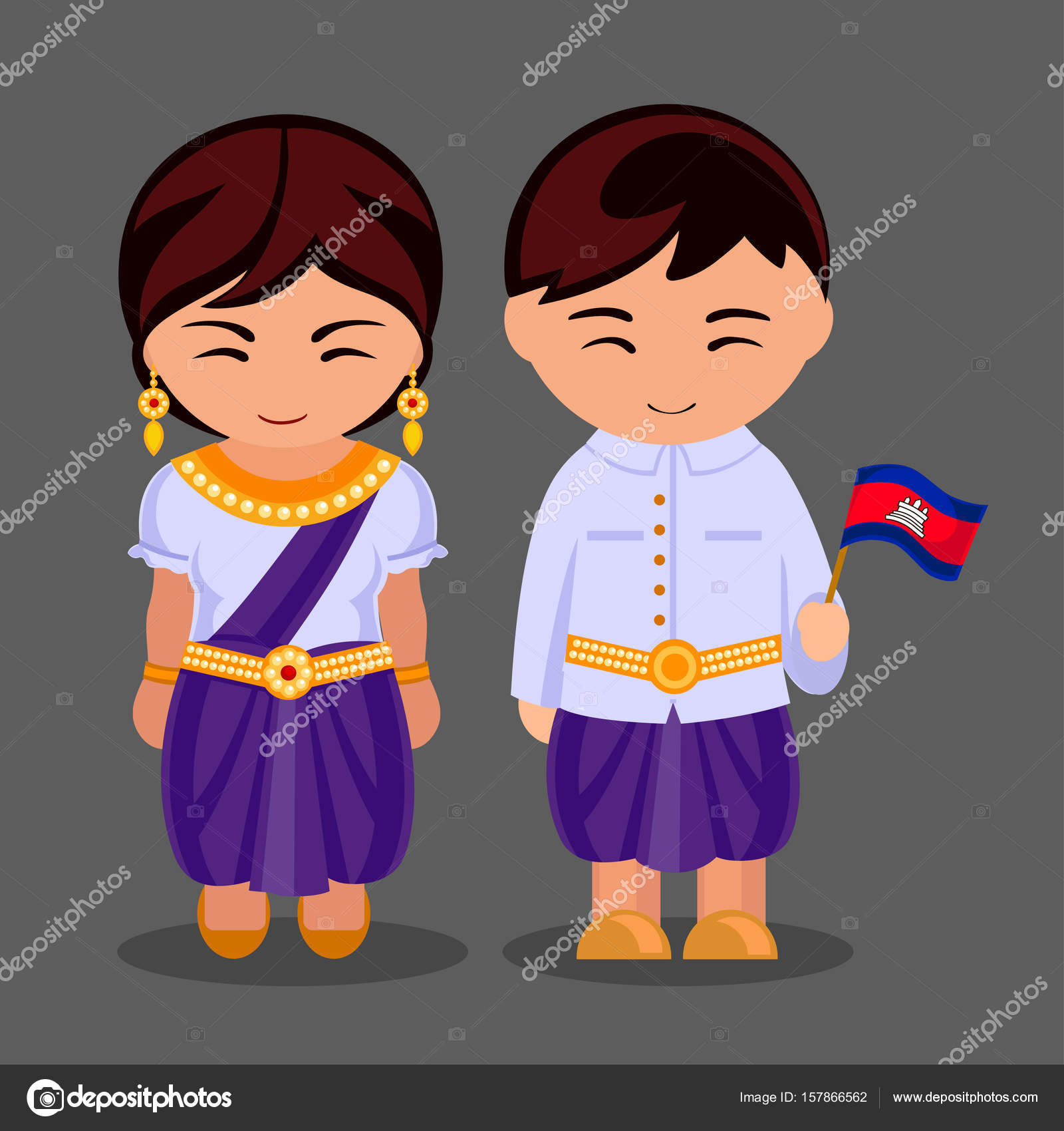 Cambodians in national dress Stock Vector Image by ©arizona--dream ...