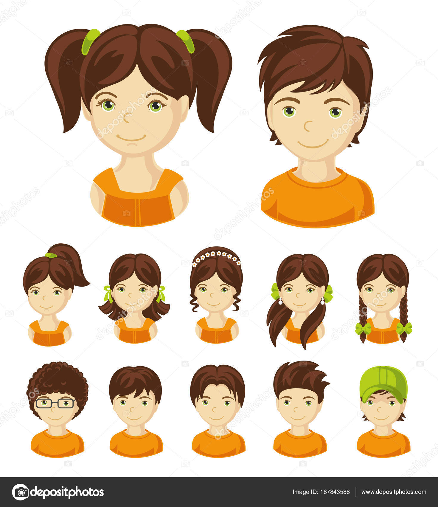 Kids haircut cartoon Vector Art Stock Images | Depositphotos Kids haircut cartoon Vector Art Stock Images | Depositphotos