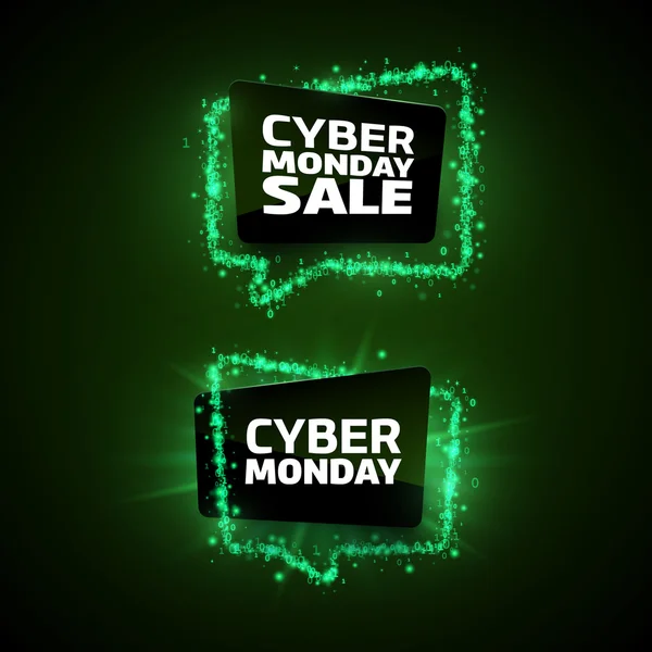 Set of Cyber Monday promotion banners — Stock Vector