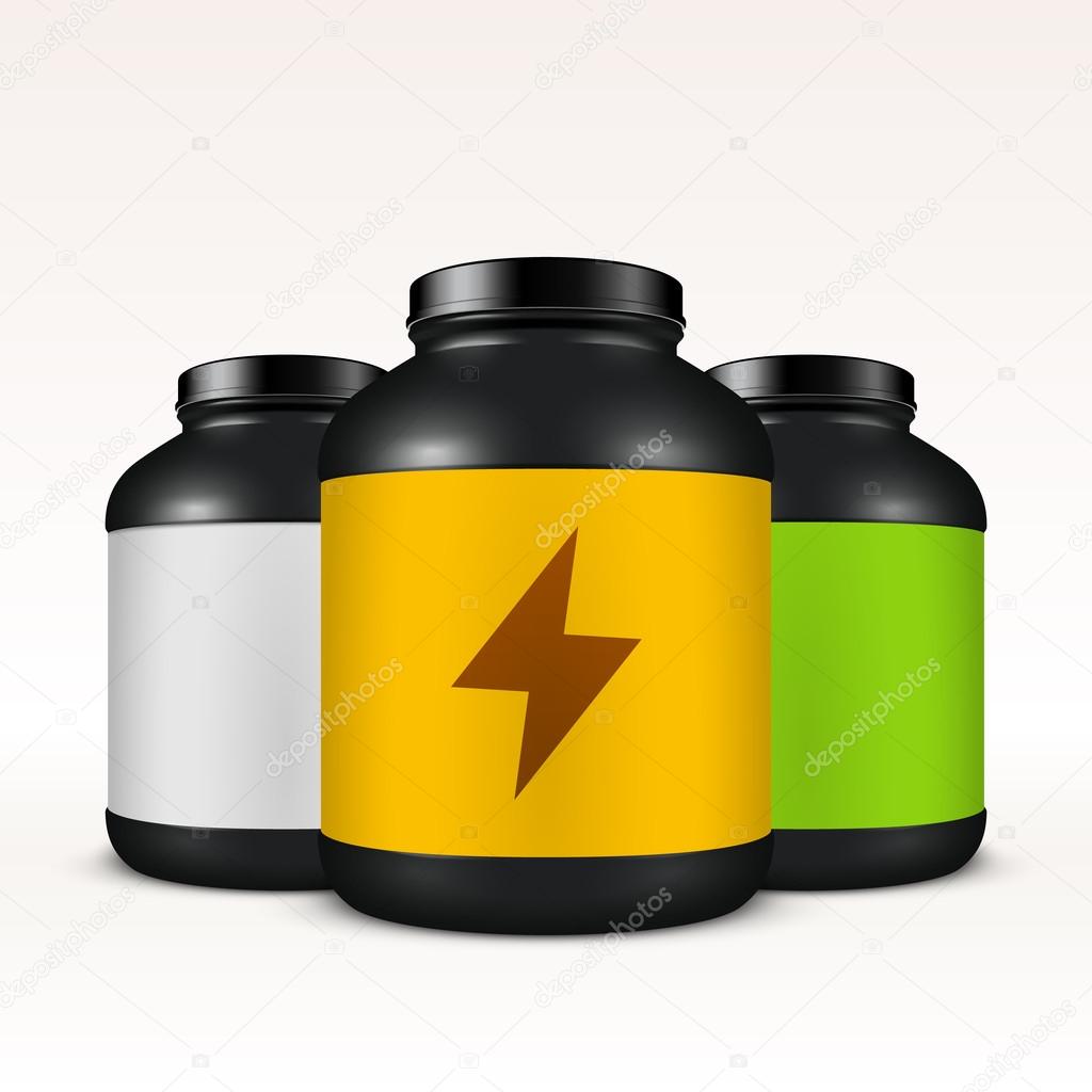 Realistic sport nutrition containers