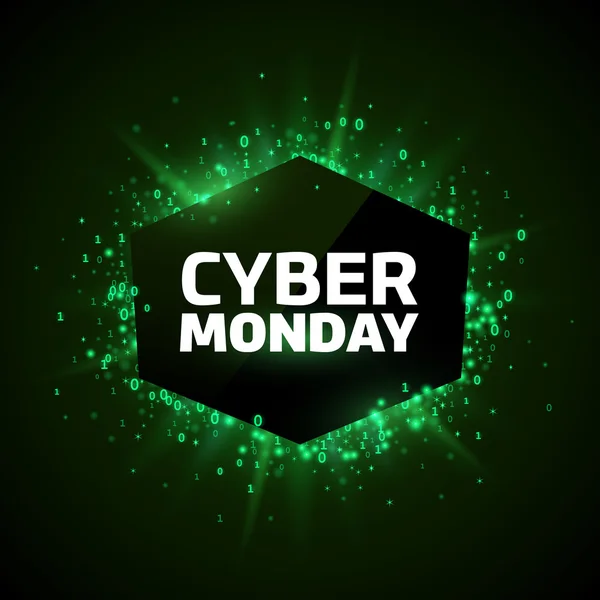 Bannière de promotion Cyber Monday — Image vectorielle