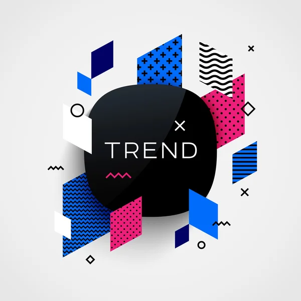 Trendy afiş tempate. 