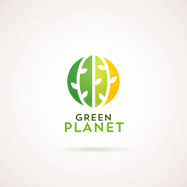 Green Planet etiket. — Stok Vektör