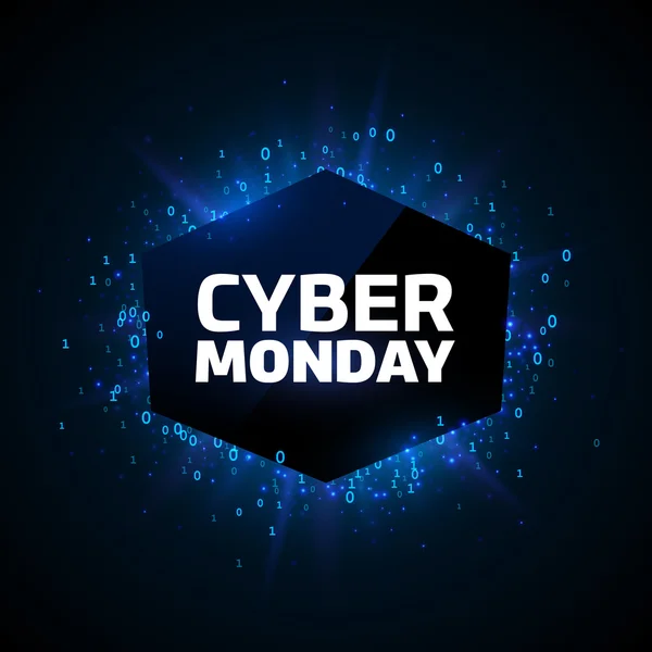 Modèle de bannière de promotion Cyber Monday — Image vectorielle