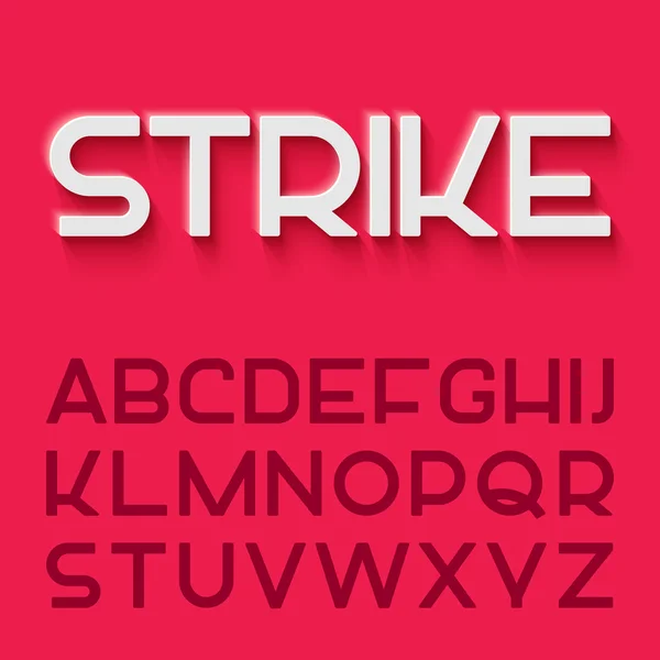 Moderne monoline lettertype — Stockvector