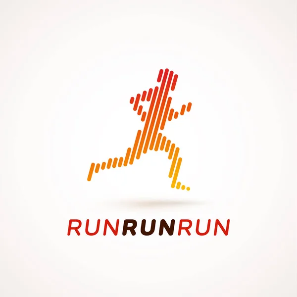 Running Man Silhouette — Stockvektor