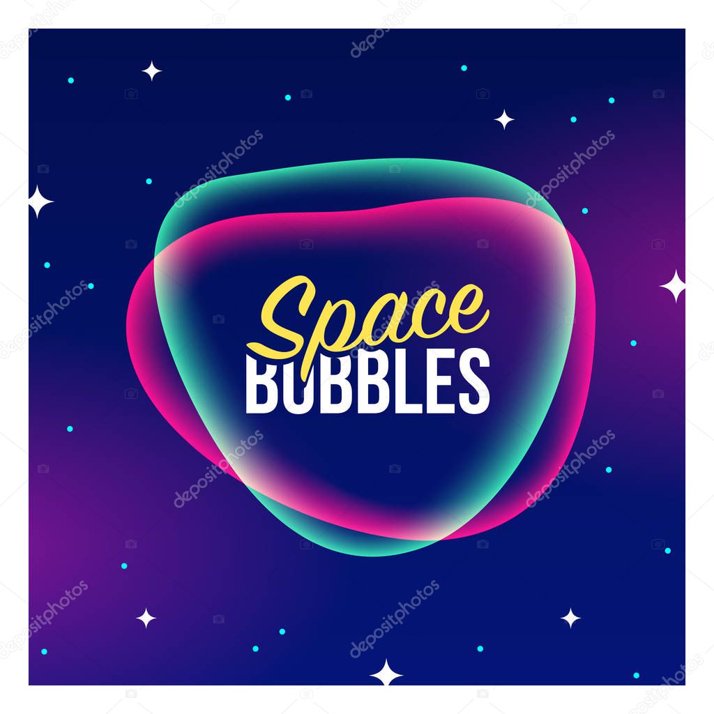 space bubbles banner
