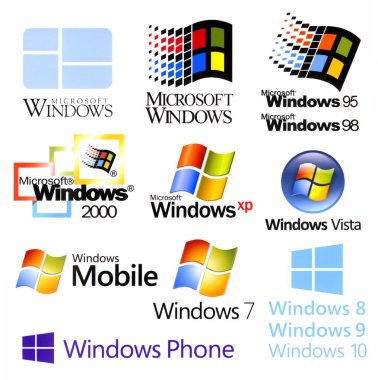 Microsoft Windows Logotype evrimi