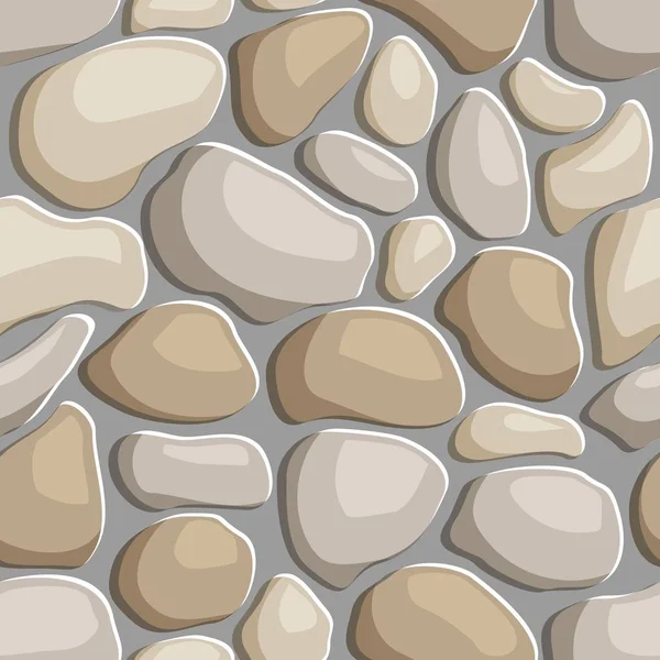 Seamless texture of pebble stone pavement. Repeating pattern of sea smooth rock background — Stock Photo, Image