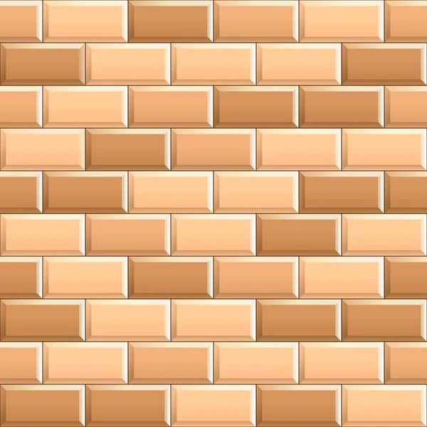 Seamless Texture Ceramic Subway Metro Tiles Repeating Pattern Beige Brick — Stock Photo, Image