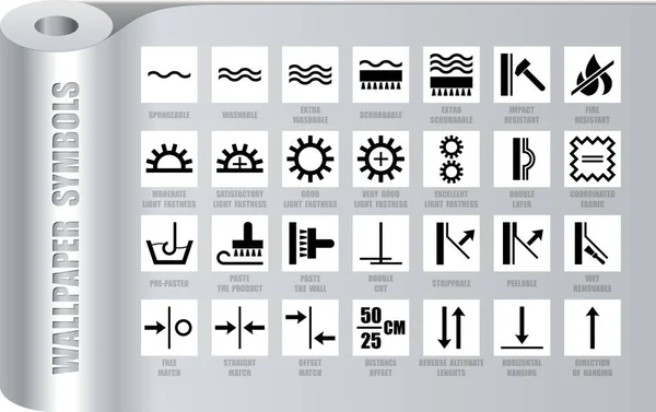 Conjunto Completo Fondos Pantalla Símbolos Negros Aislados Blanco Iconos Cuadrados — Archivo Imágenes Vectoriales