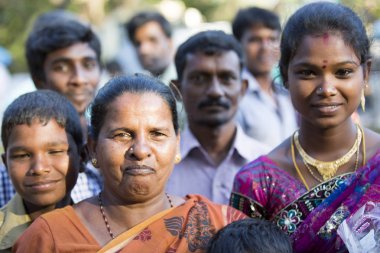 Editoryal açıklayıcı resim. Aile karşılaşma içinde Hindistan