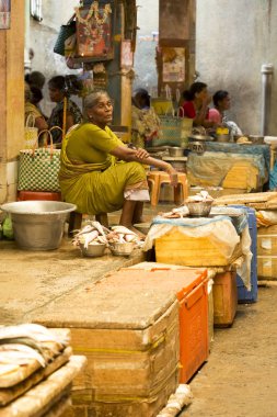 Editoryal açıklayıcı resim. Fishs Pazar Hindistan'da