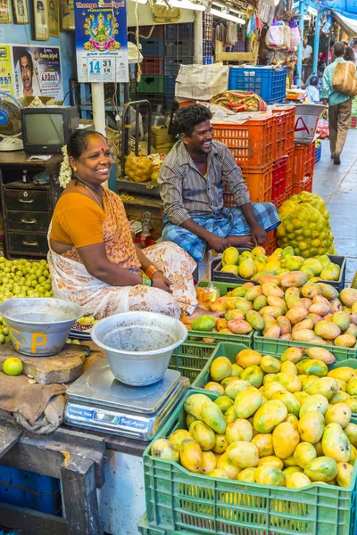 Imagen ilustrativa editorial. Mercado de alimentos en India — Foto de Stock