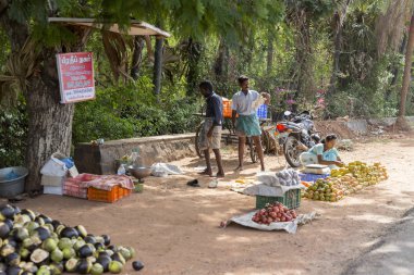 Editoryal açıklayıcı resim. Meyve ve sebze dükkanı