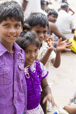 Editoryal açıklayıcı resim. Childs sokakta, Hindistan