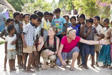 Editoryal açıklayıcı resim. Grup Hintli çocuk, Hindistan