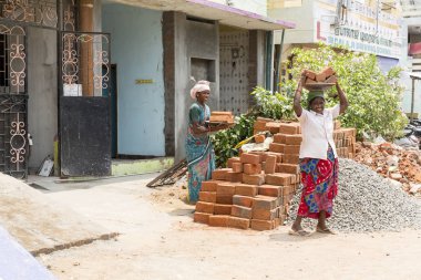 Editoryal açıklayıcı resim. Kötü işçi kadın Hindistan