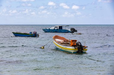 Açıklayıcı içerik görüntü. Tekne ile Karayip renkli ev