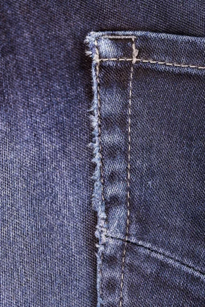 Denim jeans zak close-up textuur nackground — Stockfoto