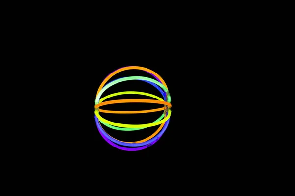 Ball with glow sticks fluorescent lights