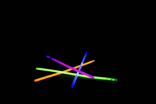 Glow sticks fluorescent lights — Stock Photo, Image