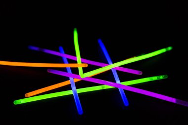 Glow sticks fluorescent lights clipart