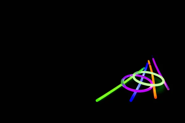 Luzes fluorescentes dos bastões do brilho — Fotografia de Stock