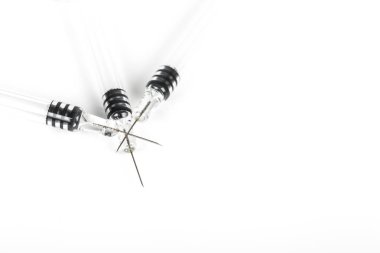 şırınga closeup beyaz zemin üzerine