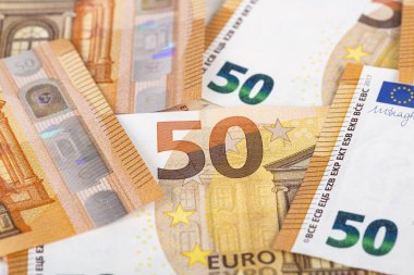 Bill kağıt 50 euro banknot backroung