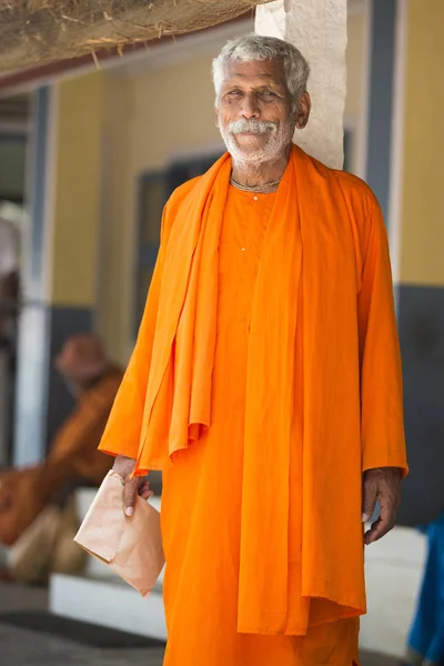 Tiruvannamali Tamil Nadu Índia Março Circa 2018 Retrato Sadhu Ashram — Fotografia de Stock