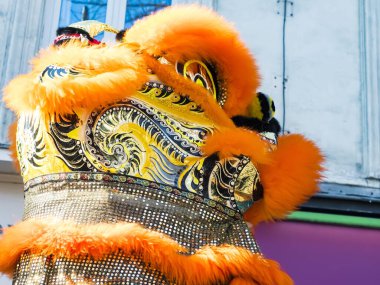 Çin yeni yılı 2019 Paris Fransa - Aslan dansı.