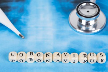 Roman Coronavirus, covid-19, Çin 'den Wuhan virüsü konsepti.