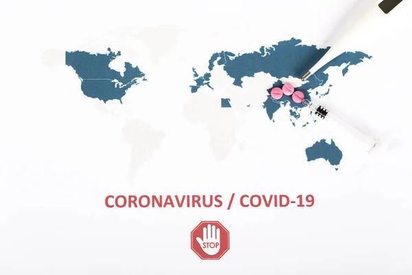 Novel Coronavirus, covid-19, Wuhan virus concept from China — стокове фото