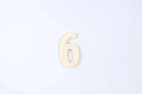 Wooden number from 1 through 9 — Stock Photo, Image