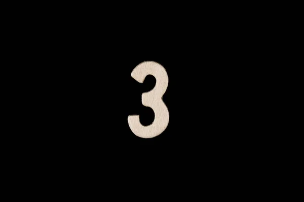 Wooden number from 1 through 9 — Stock Photo, Image