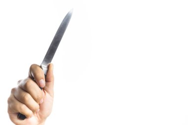 Bir el holding bıçak