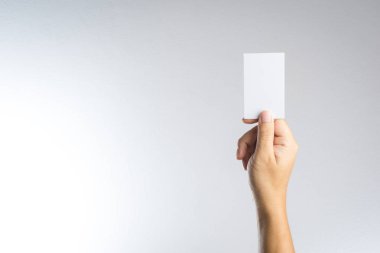 Elini tut boş kartı veya kağıt