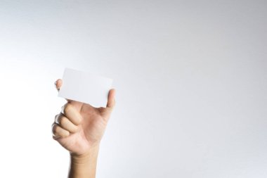 Elini tut boş kartı veya kağıt